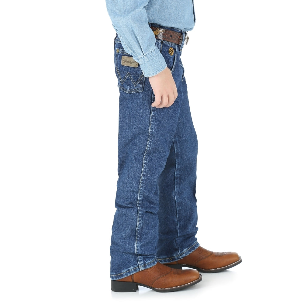 Wrangler 13BGSHD Boys George Strait Cowboy Cut Jeans  Heavy Stone Denim, Original Fit