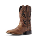 Ariat 10031446 Men's Sport Cool VentTEK Western Boots, Dark Tan, Wide Square Toe, 4LR Cushioning