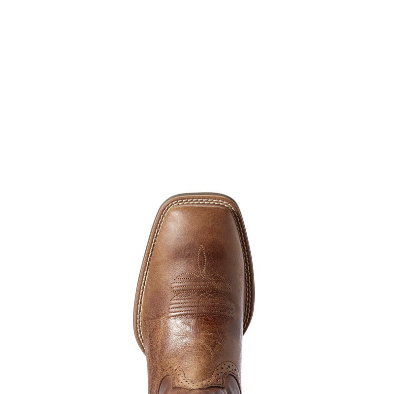 Ariat 10031446 Men's Sport Cool VentTEK Western Boots, Dark Tan, Wide Square Toe, 4LR Cushioning
