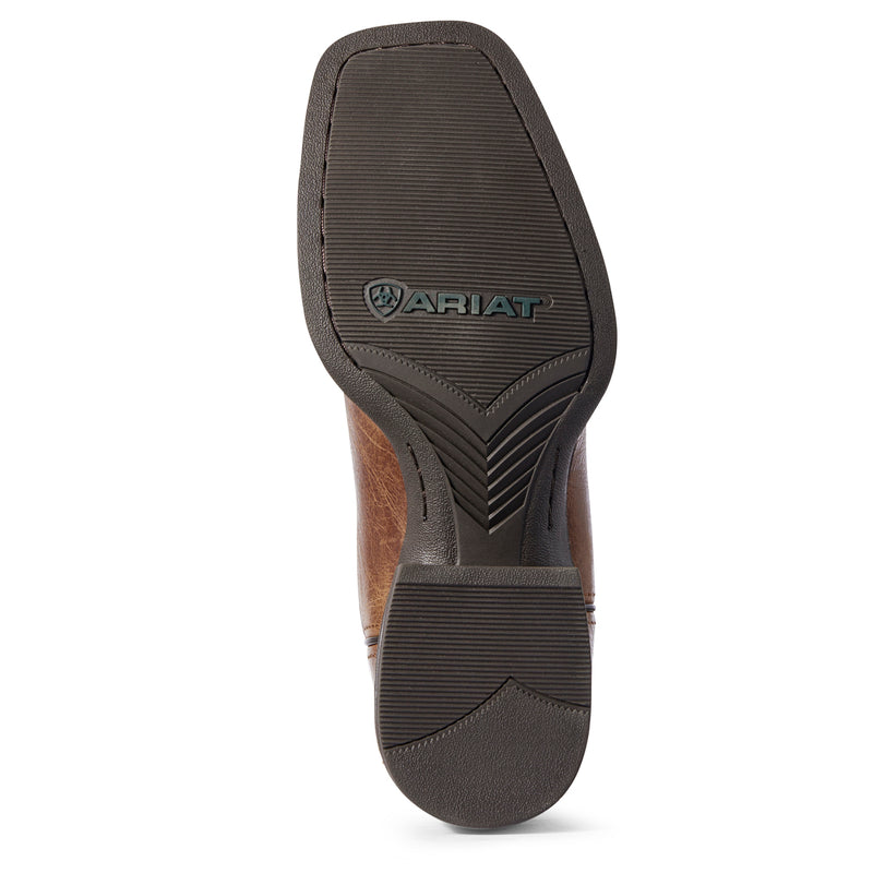 Ariat 10031446 Men's Sport Cool VentTEK Western Boots, Dark Tan, Wide Square Toe, 4LR Cushioning