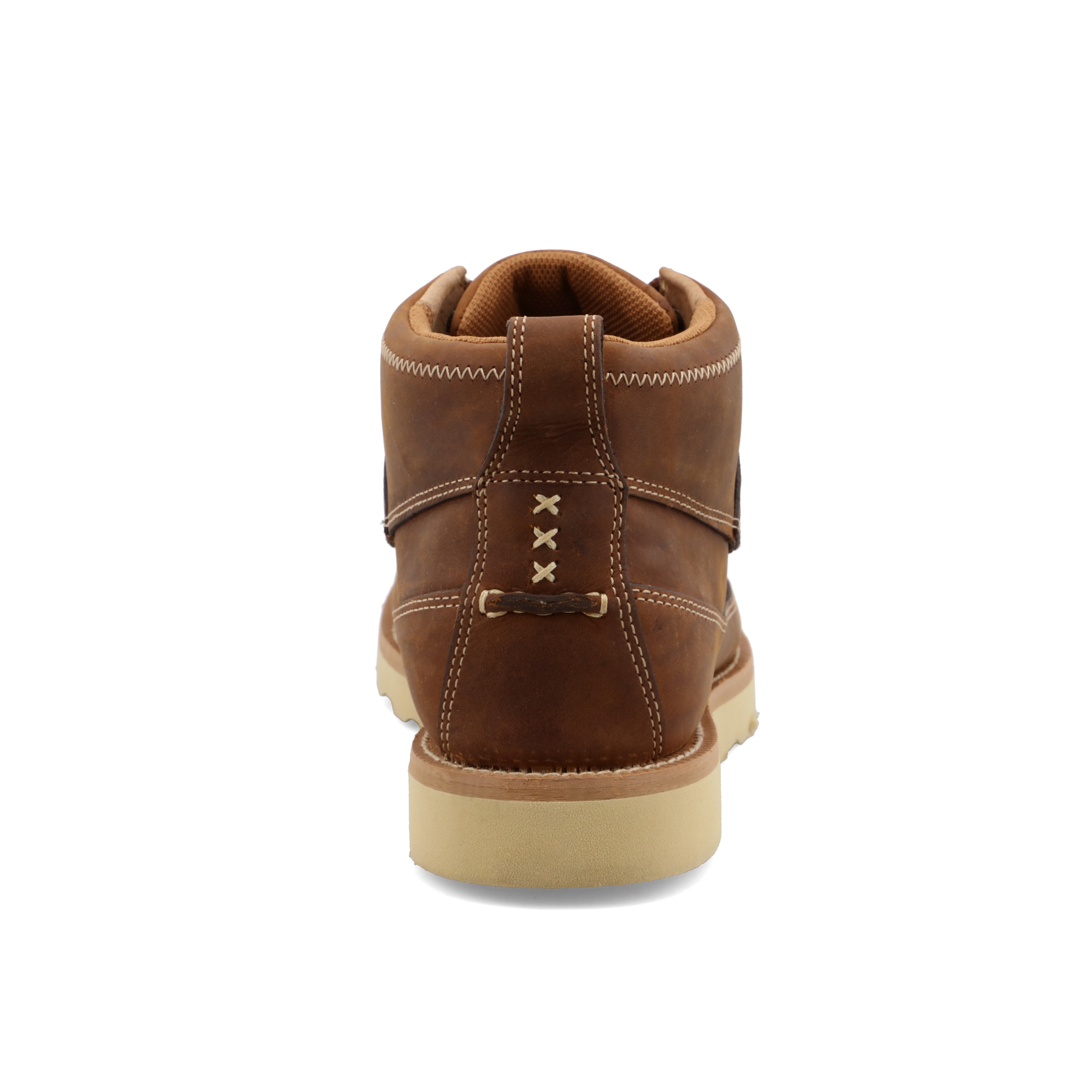 Twisted X MCA0032 Men's 4 inch Woven Saddle Wedge Sole Boots - Full-Grain Leather, Rubber Outsole