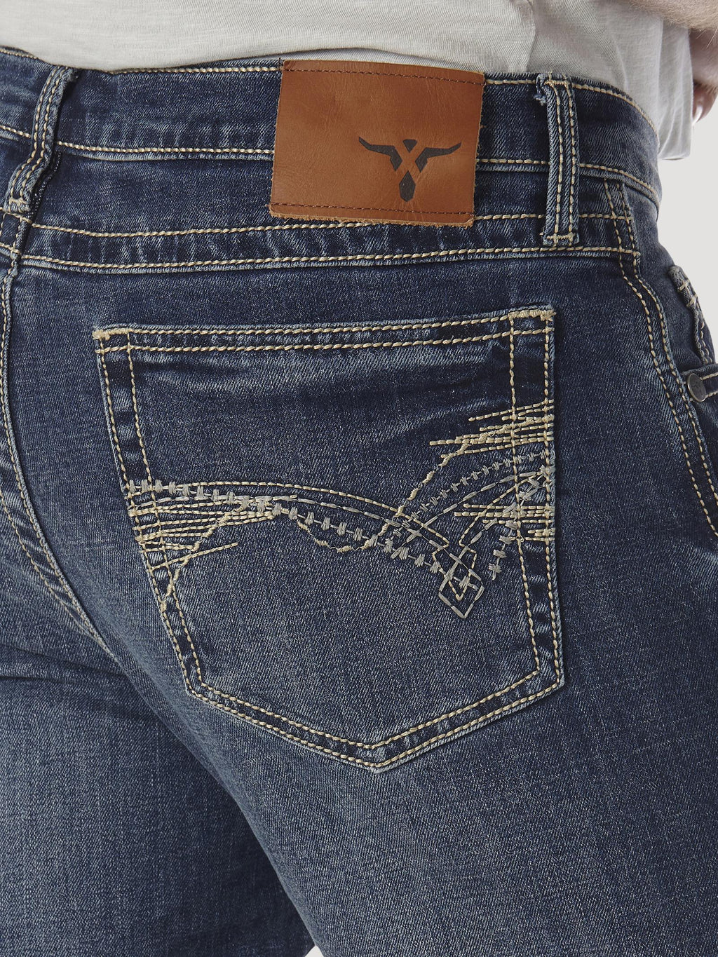 Wrangler 20X 42MWXMD Men's Slim Fit Vintage Bootcut Jeans  Low Rise, Midland Wash, Cotton Denim