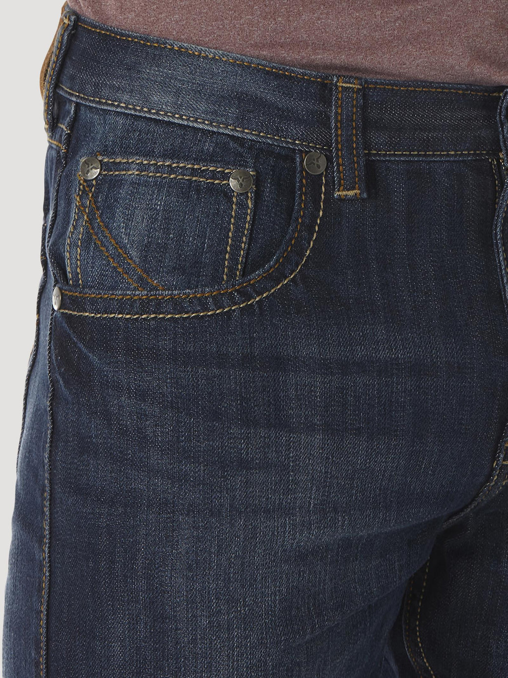 Wrangler 42MWXRD Men's 20X 42 Slim Fit Vintage Bootcut Jeans  River Denim Wash, Low Rise