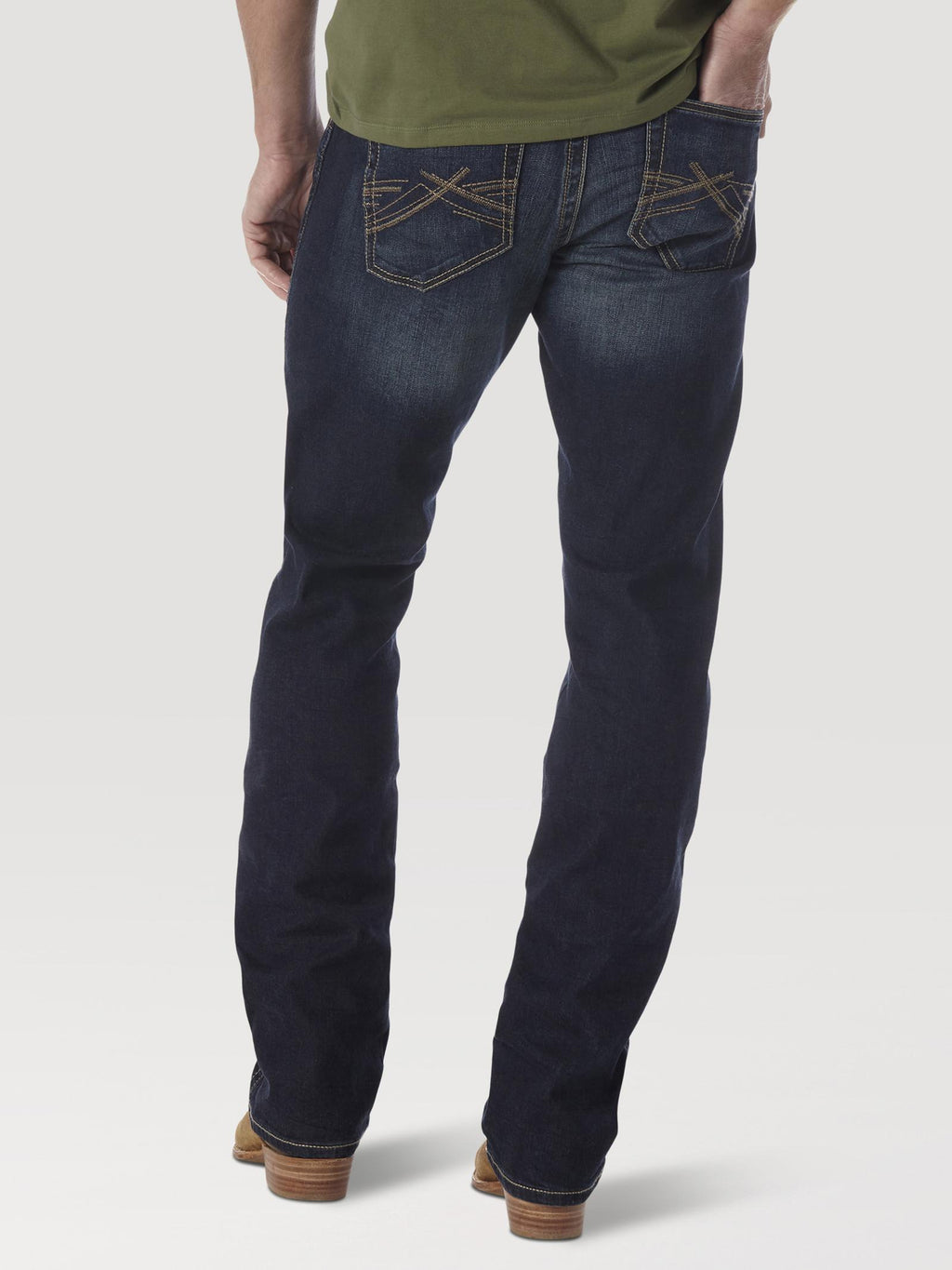 Wrangler 44MWXDN Mens 20X Style 44 Slim Fit Jeans  Dark Wash, Straight Leg, Denim, Low Rise