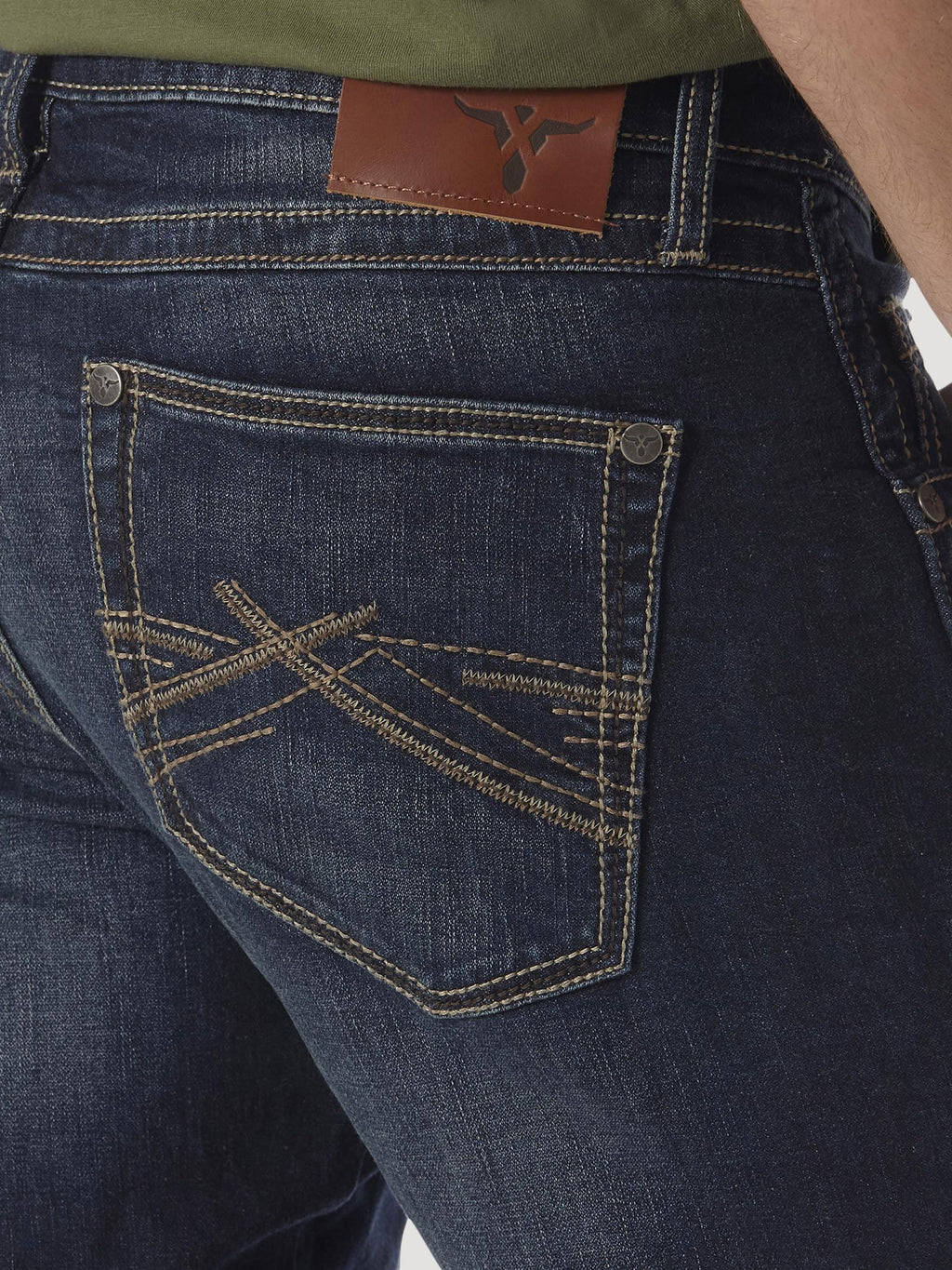 Wrangler 44MWXDN Mens 20X Style 44 Slim Fit Jeans  Dark Wash, Straight Leg, Denim, Low Rise