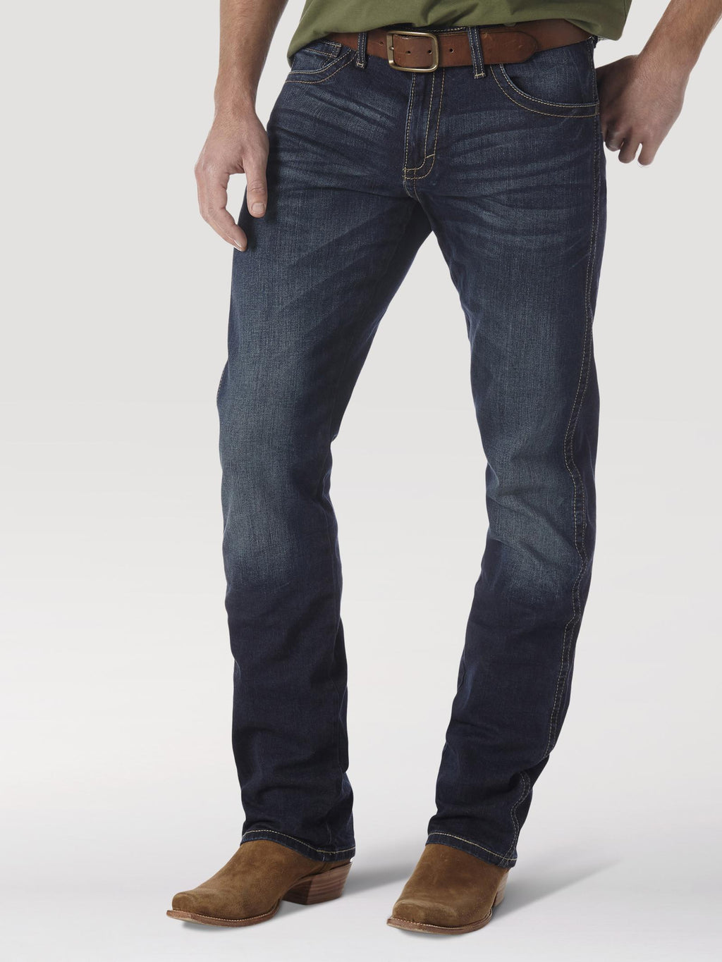 Wrangler 44MWXDN Mens 20X Style 44 Slim Fit Jeans  Dark Wash, Straight Leg, Denim, Low Rise