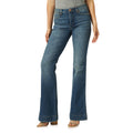 Wrangler 11MPESY Womens Retro Premium Shelby Trouser Jeans  High Rise, Stretch Denim, Dark Wash