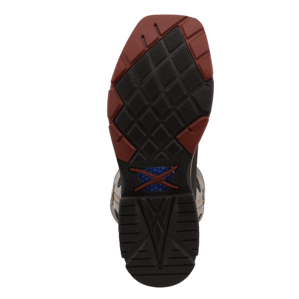 Twisted X MXB0002 Men's Charcoal Grey Western Work Boots - WS Toe, CellStretch, Slip-Resistant