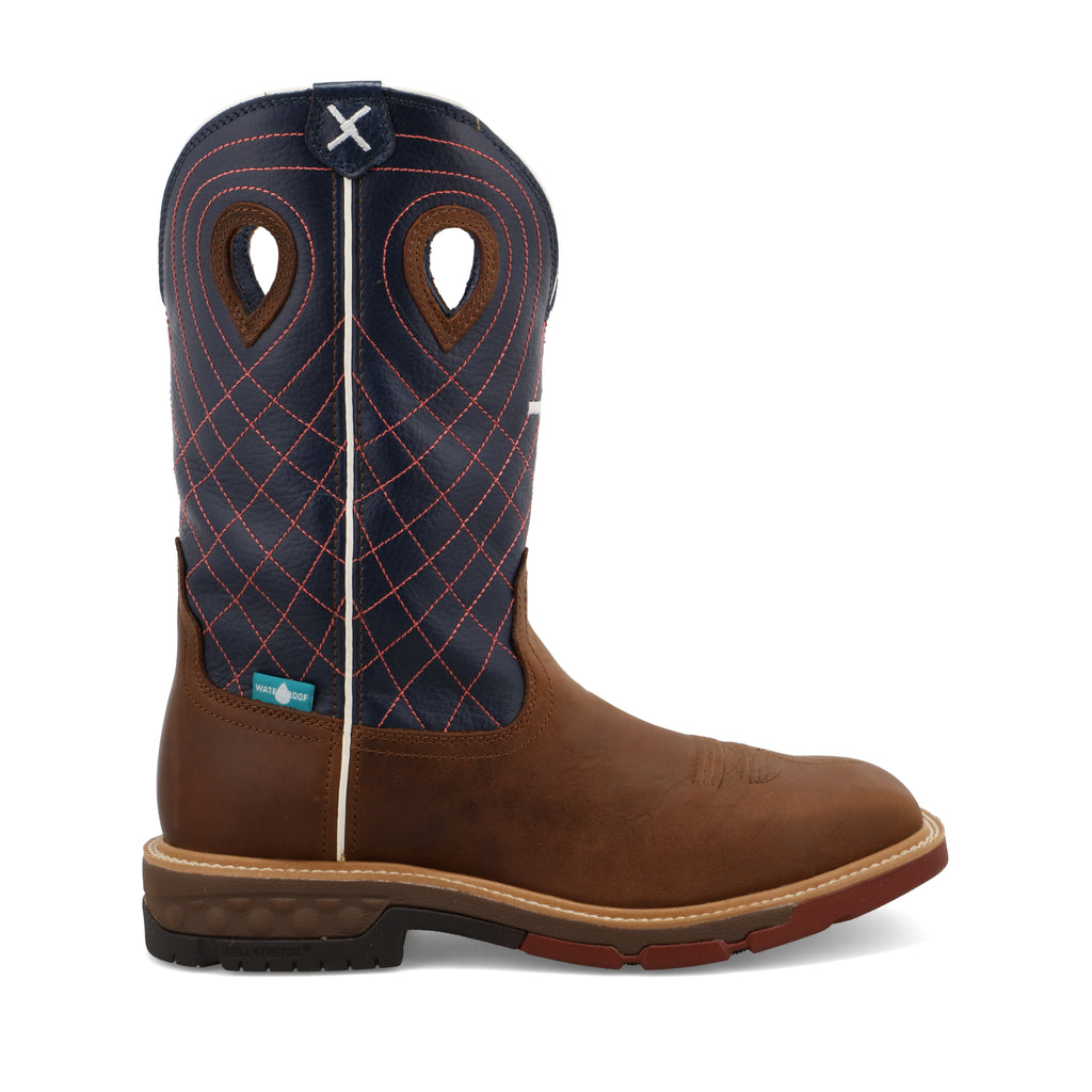 Twisted X MXBAW01 Men's Brown Full-Grain Waterproof Western Work Boots - Alloy Safety Toe