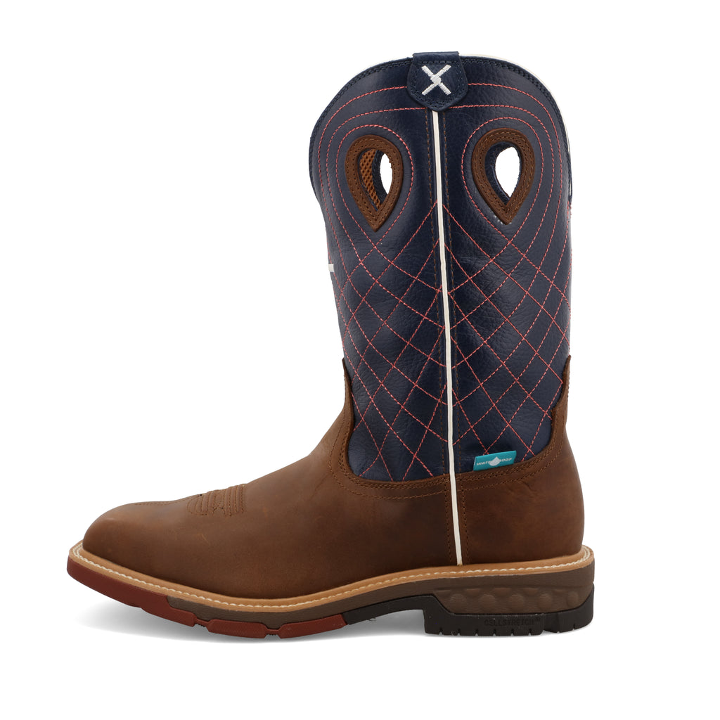 Twisted X MXBAW01 Men's Brown Full-Grain Waterproof Western Work Boots - Alloy Safety Toe