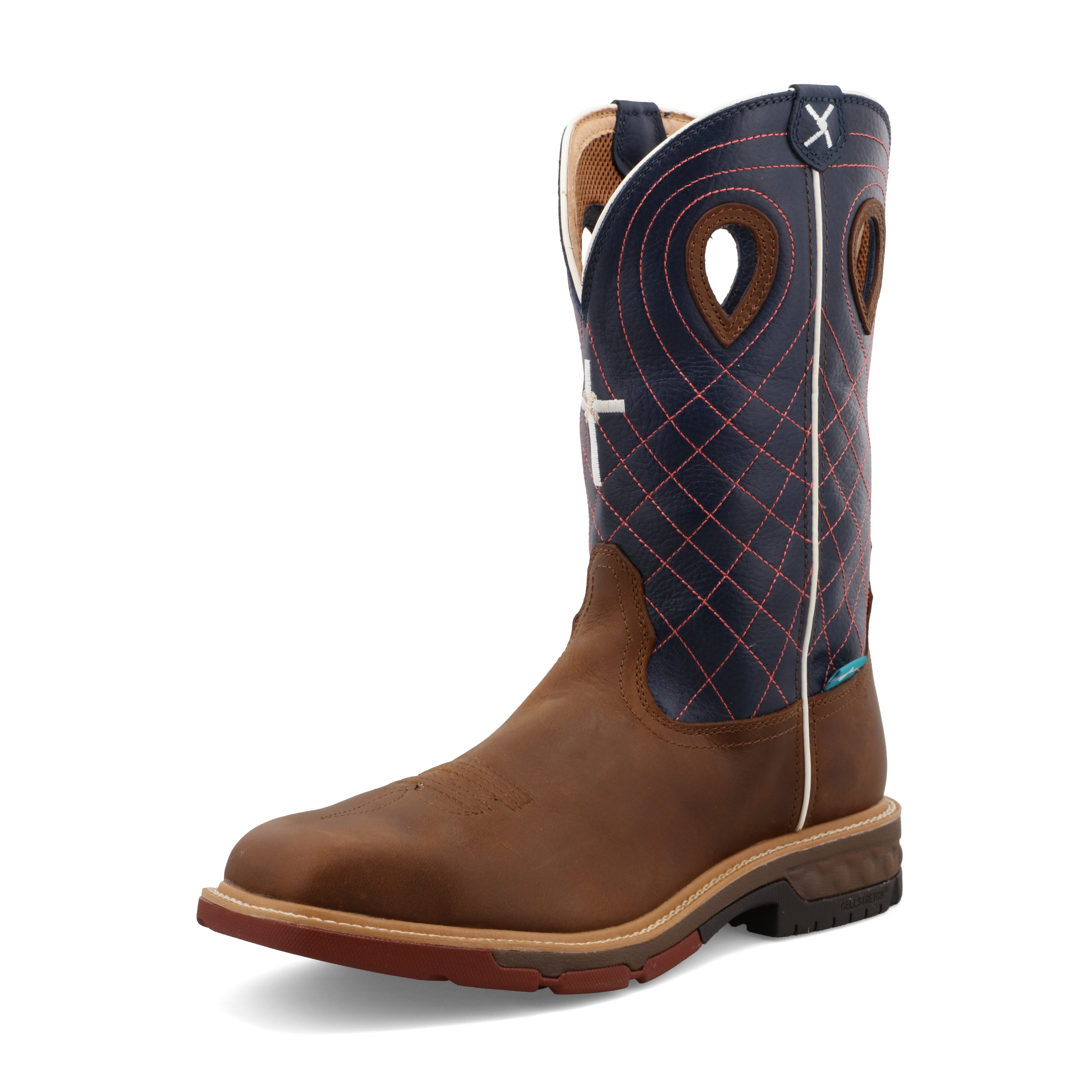 Twisted X MXBAW01 Men's Brown Full-Grain Waterproof Western Work Boots - Alloy Safety Toe