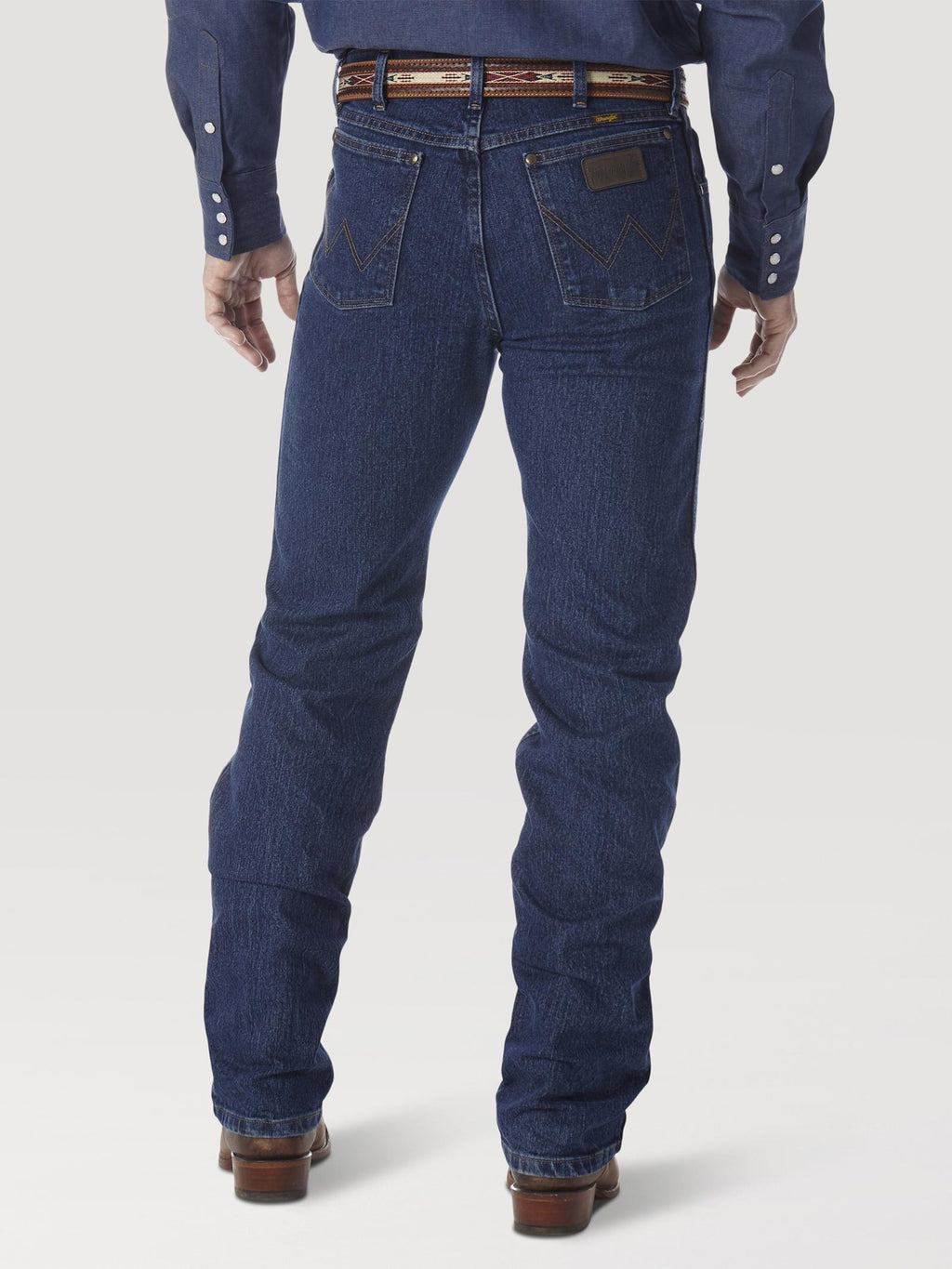 Wrangler 47MACMS Men's Premium Performance Cowboy Cut Jeans  Mid Stone, Cotton, Durable Denim