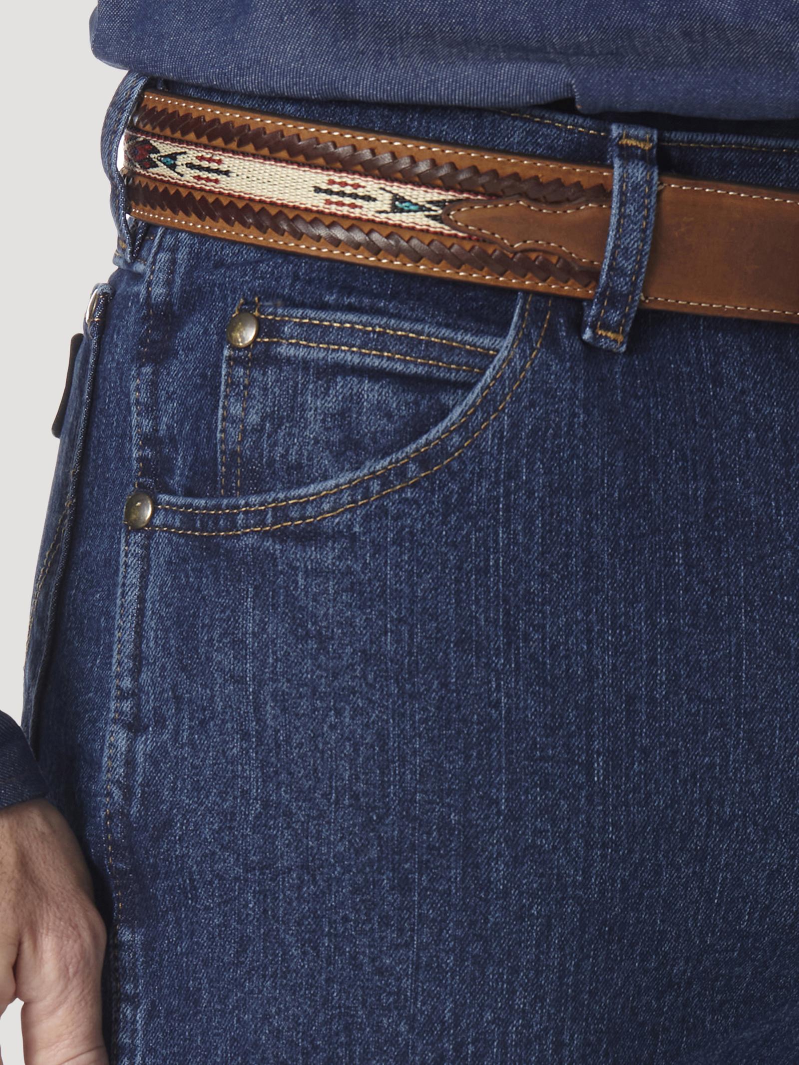 Wrangler 47MACMS Men's Premium Performance Cowboy Cut Jeans  Mid Stone, Cotton, Durable Denim