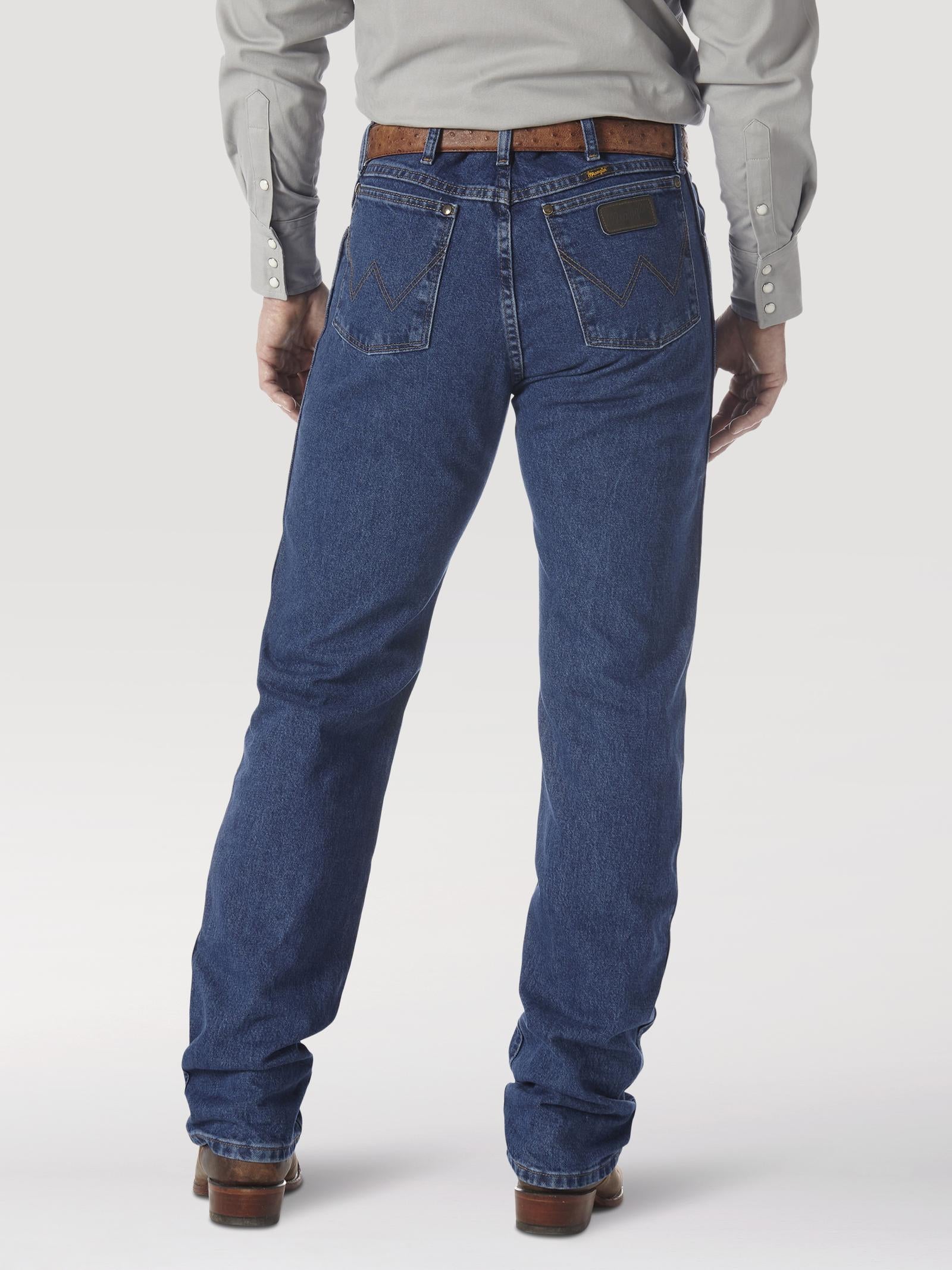 Wrangler 47MWZDS Men's Dark Stone Premium Cowboy Cut Jeans  Regular Fit