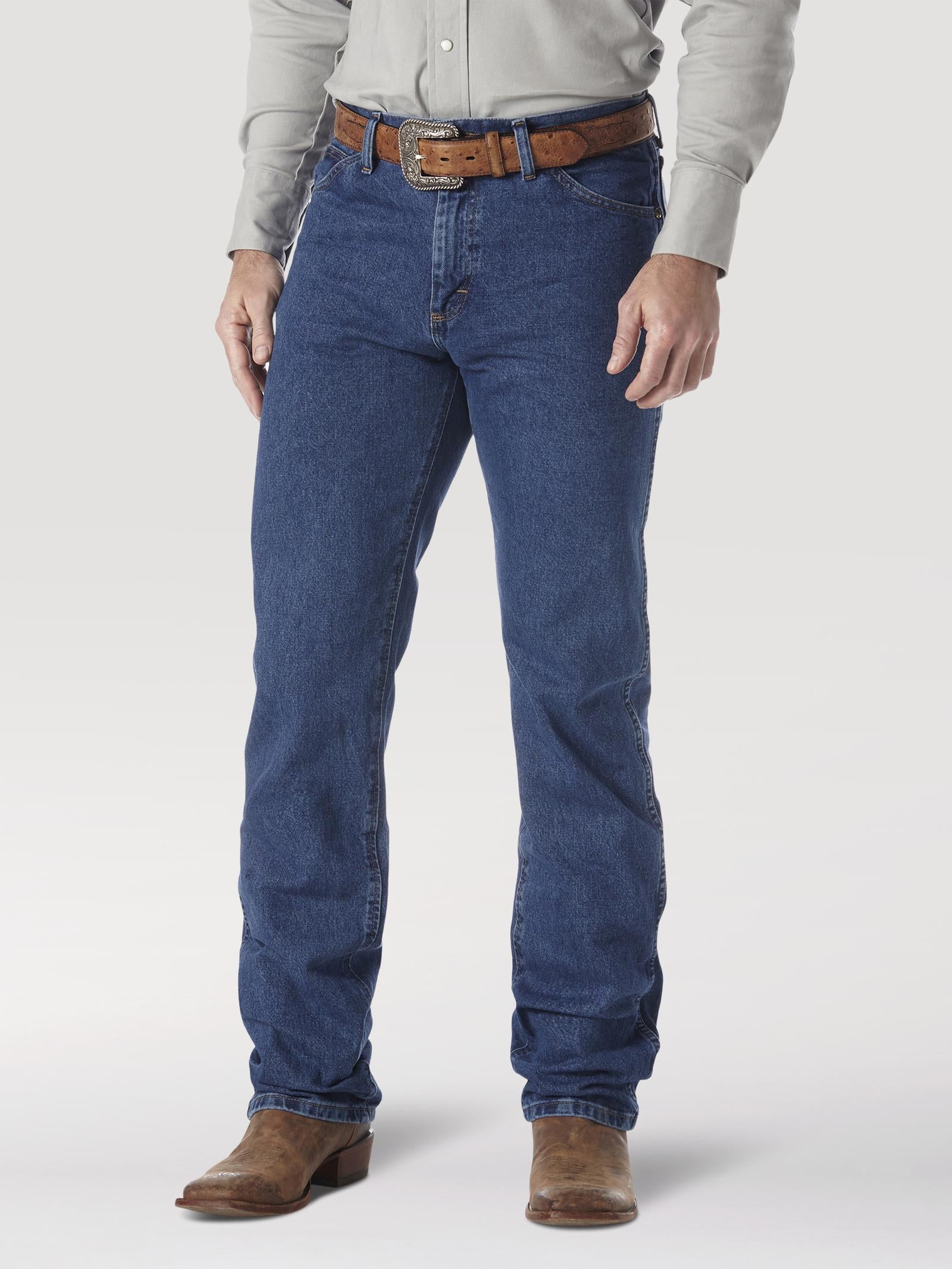Wrangler 47MWZDS Men's Dark Stone Premium Cowboy Cut Jeans  Regular Fit