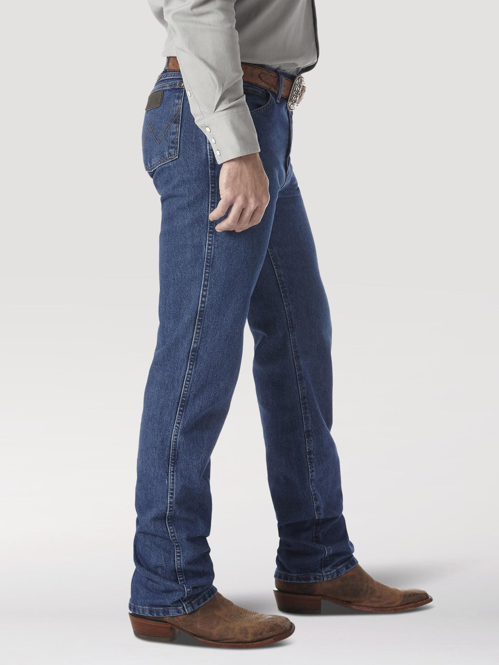 Wrangler 47MWZDS Men's Dark Stone Premium Cowboy Cut Jeans  Regular Fit
