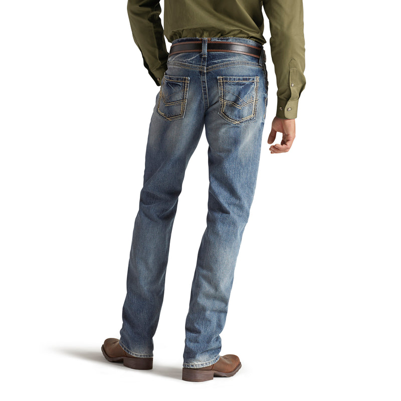 Ariat 10012703 Men's M5 Gambler Slim Fit Stackable Straight Leg Jeans - Medium Wash Denim