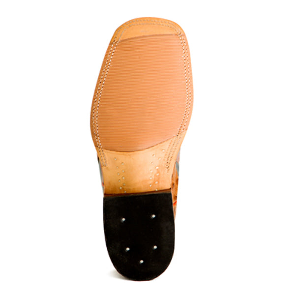 Anderson Bean S3016 Men's Brandy Bruchiato Full Quill Ostrich Cowboy Boots, Wide Square Toe