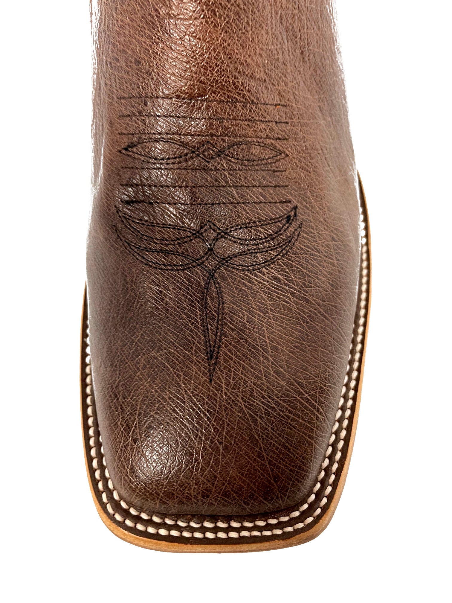 Top Hand HP8009 Men's Kango Tobac Smooth Ostrich Cowboy Boots  Black Shaft, DB Toe