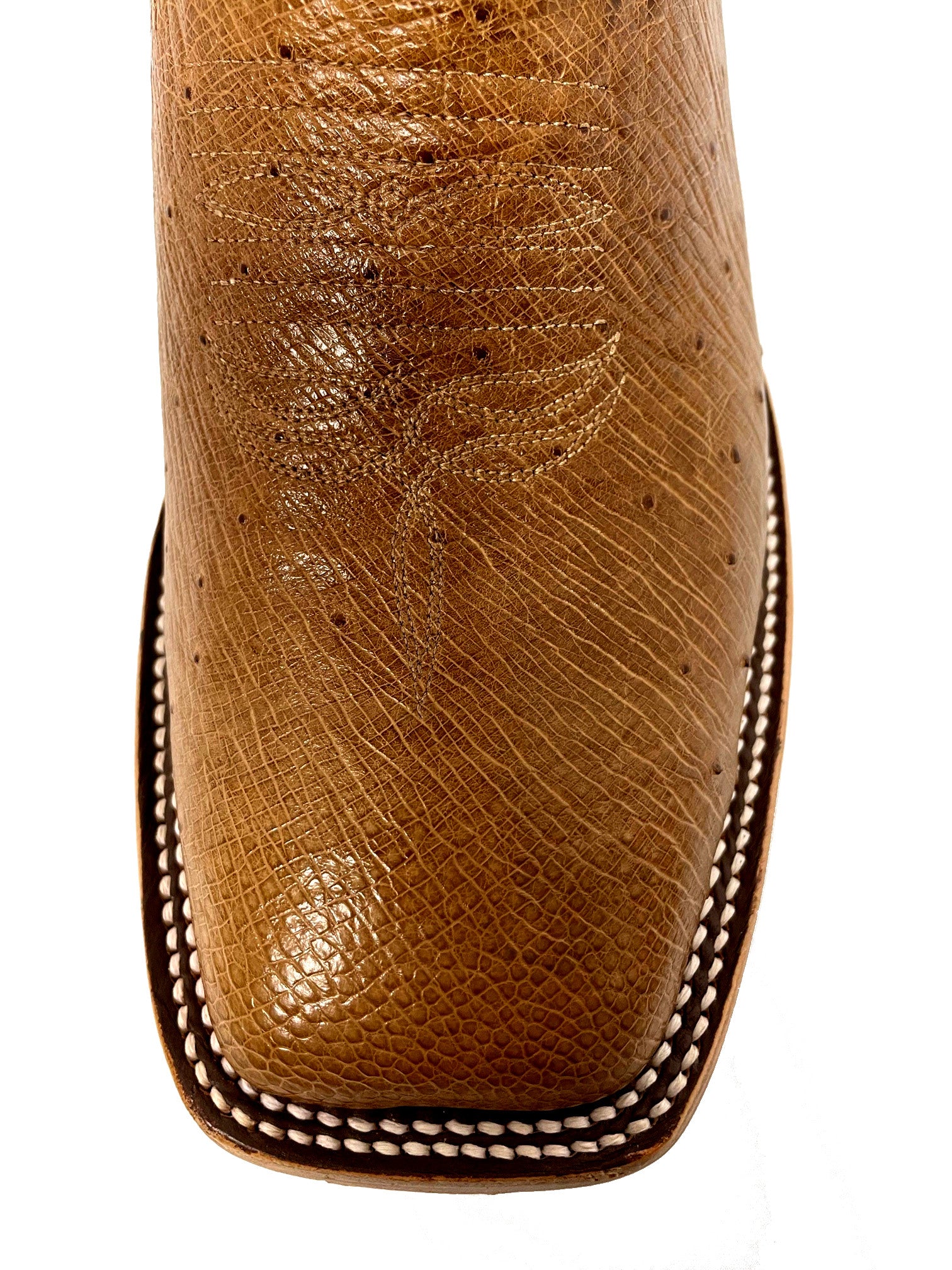 Top Hand HP8011 Men's Antique Saddle Smooth Ostrich Cowboy Boots  Blue Kombat Shaft, DB Toe