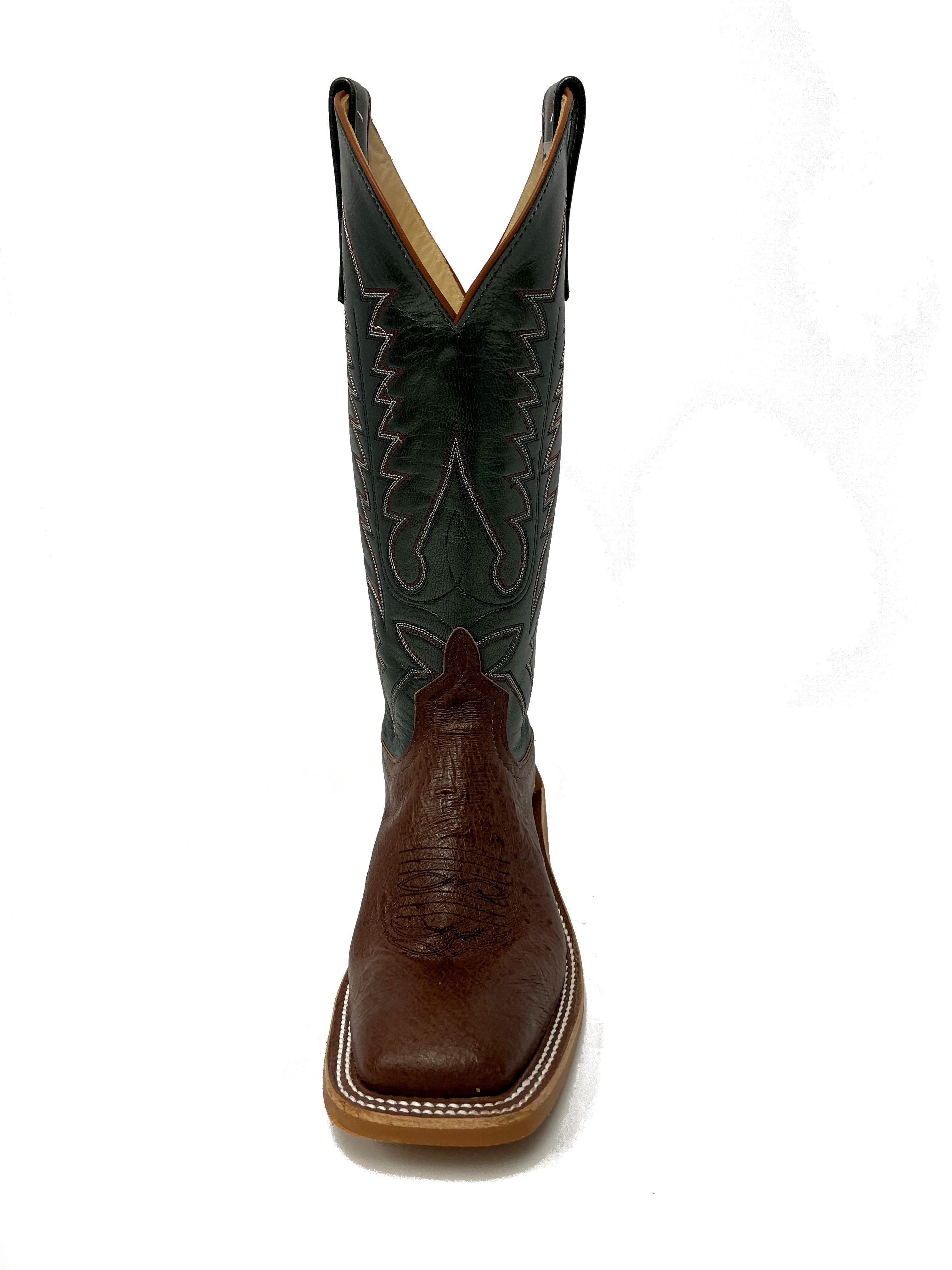 Anderson Bean 328742 Ladies' Cafe Americano Ostrich SM Cowboy Boots, Velvet Kidskin, DB Toe