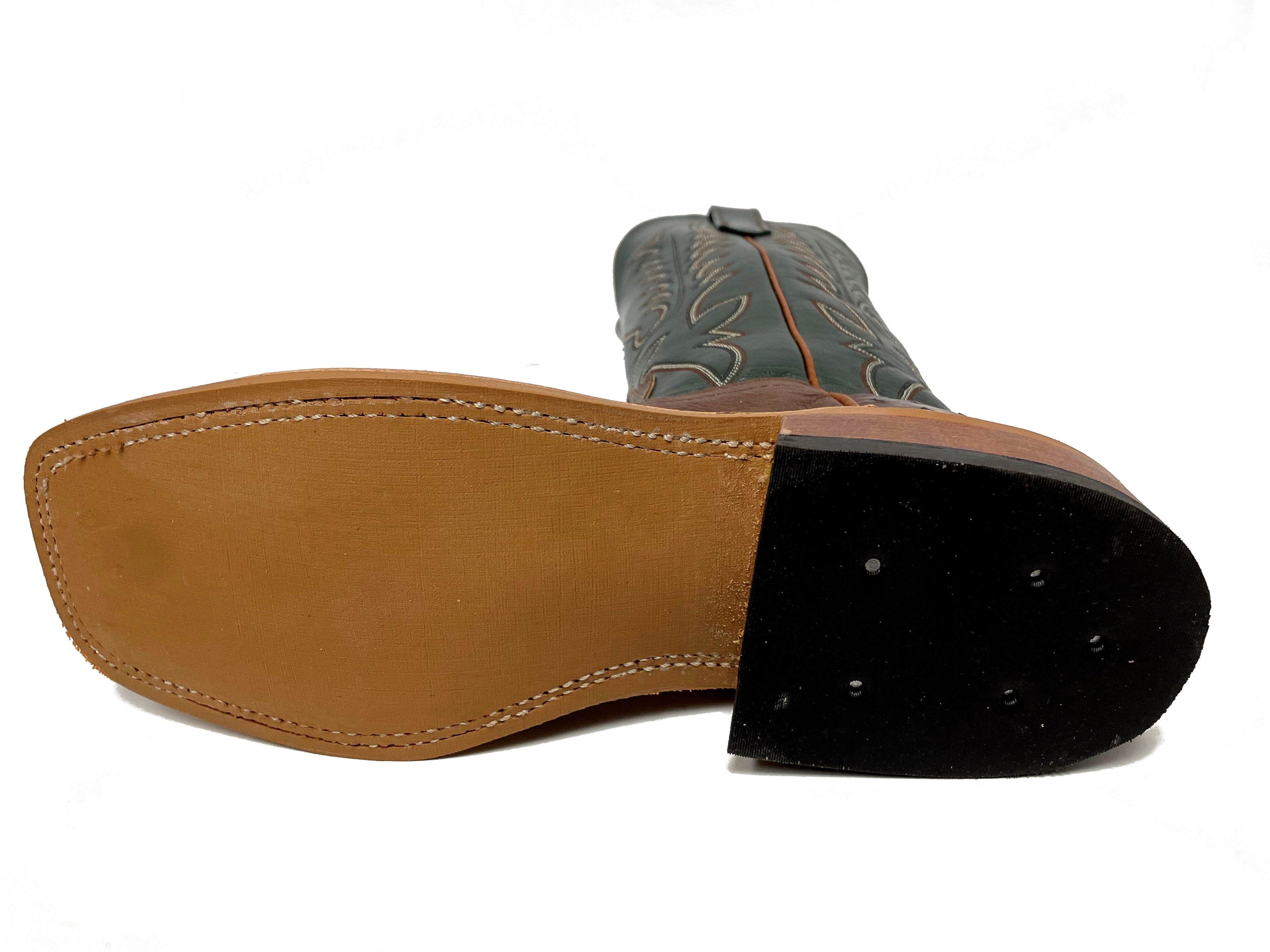 Anderson Bean 328742 Ladies' Cafe Americano Ostrich SM Cowboy Boots, Velvet Kidskin, DB Toe