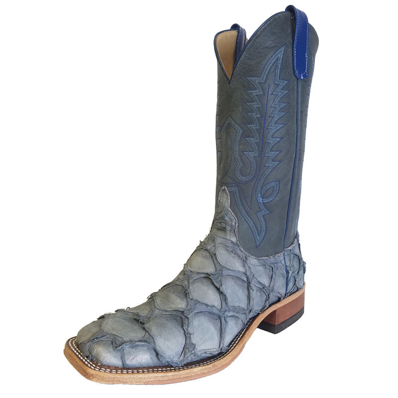 Anderson Bean 323379 Men's Western Boots, Titan Blue Big Bass, Castlerock Buffamonte, DB Toe