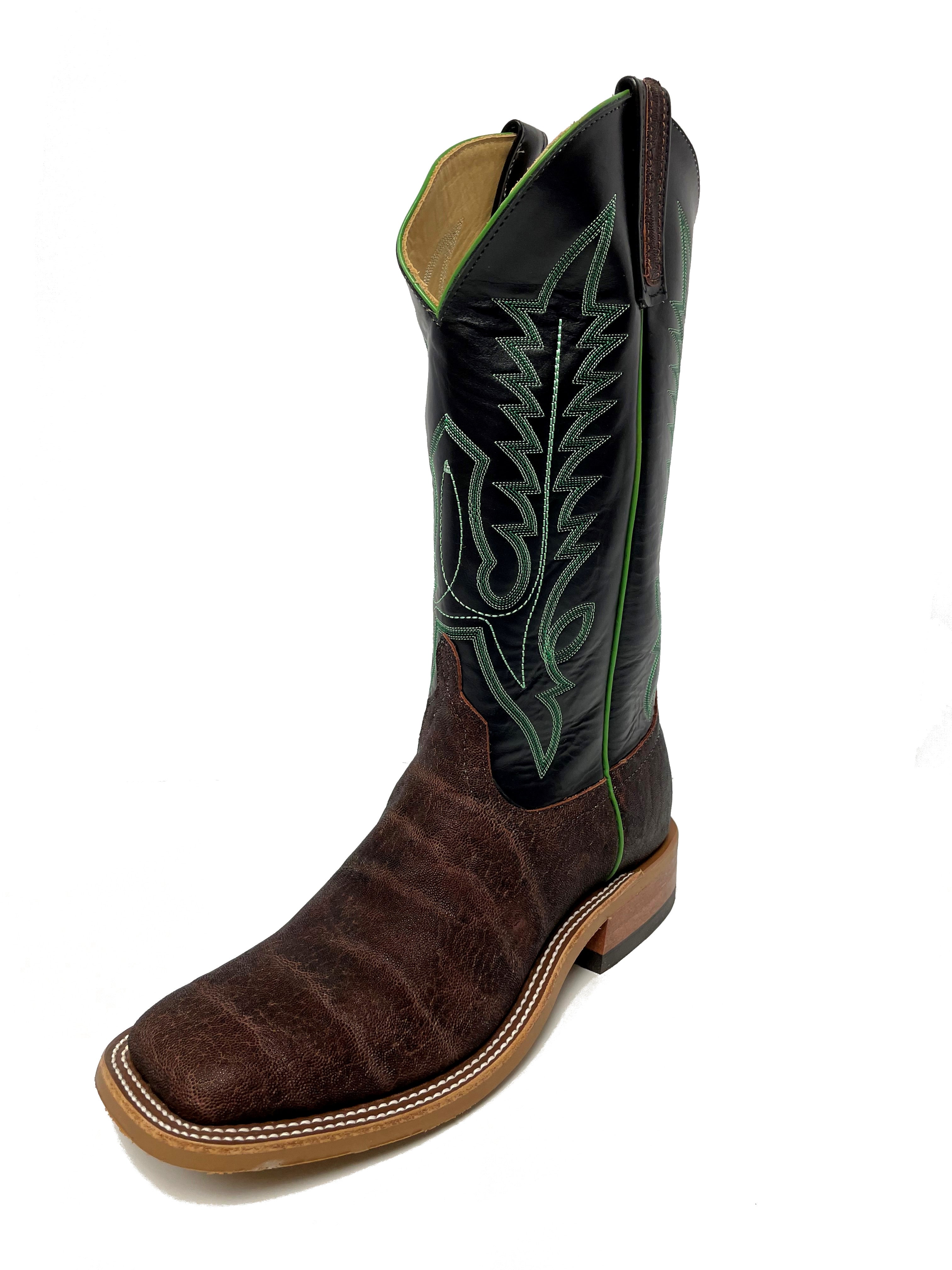 Anderson Bean S3013 Men's Western Boots, Bark Vintage Elephant, DB Toe, Rubber Sole, Handmade TX