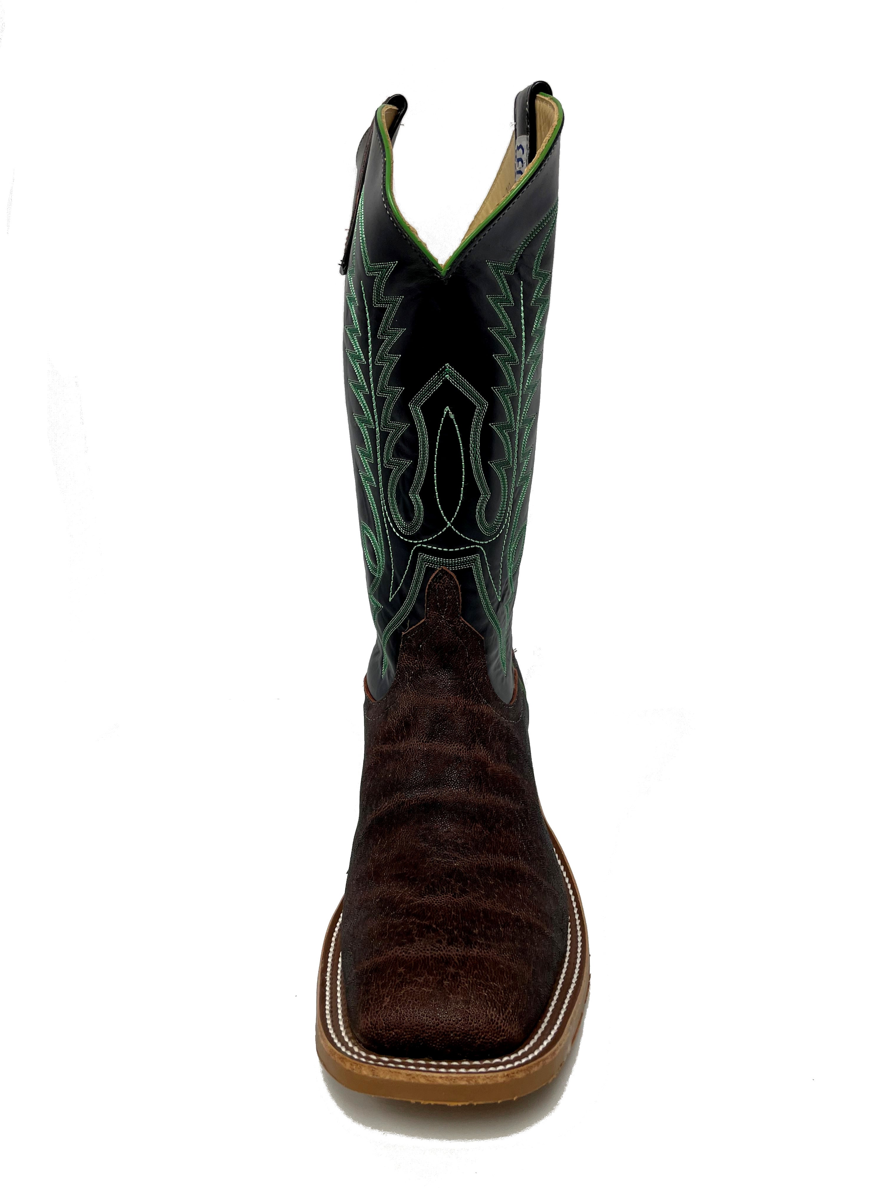 Anderson Bean S3013 Men's Western Boots, Bark Vintage Elephant, DB Toe, Rubber Sole, Handmade TX