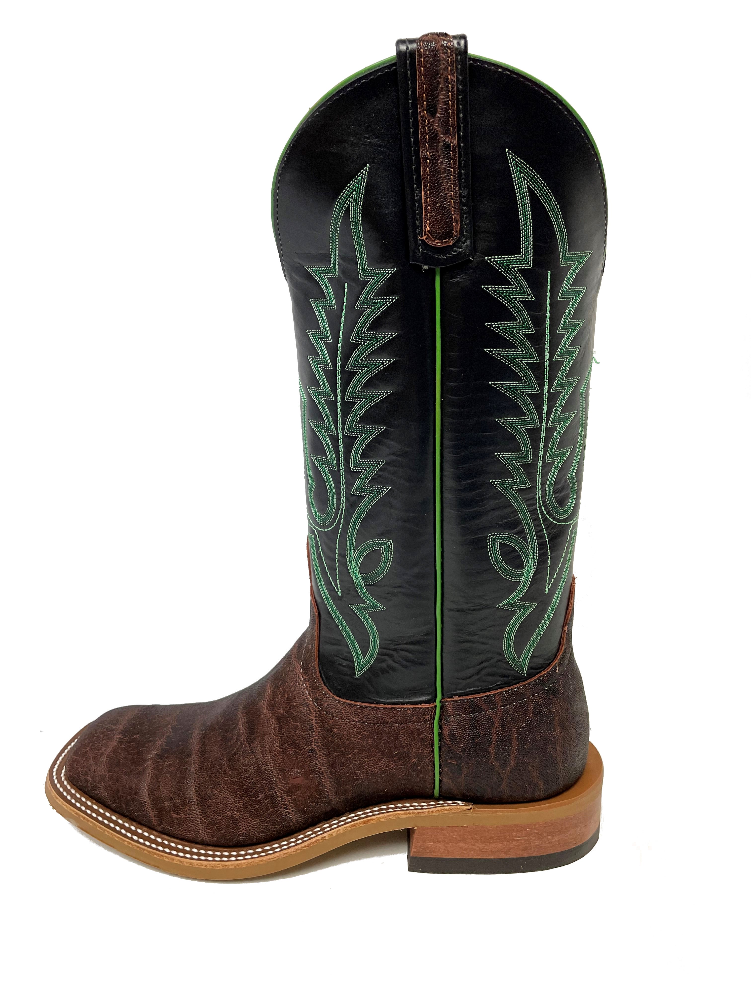 Anderson Bean S3013 Men's Western Boots, Bark Vintage Elephant, DB Toe, Rubber Sole, Handmade TX