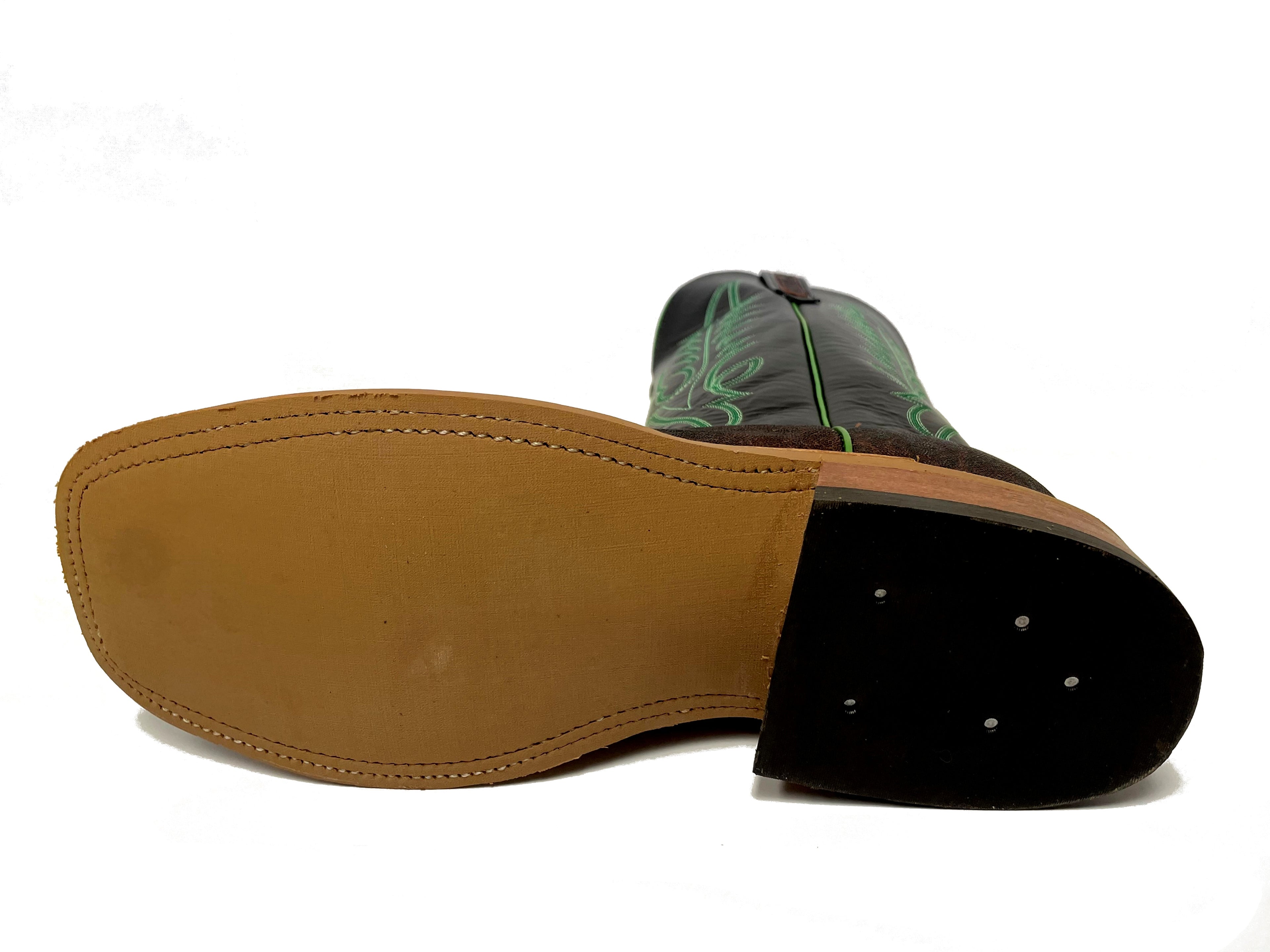 Anderson Bean S3013 Men's Western Boots, Bark Vintage Elephant, DB Toe, Rubber Sole, Handmade TX