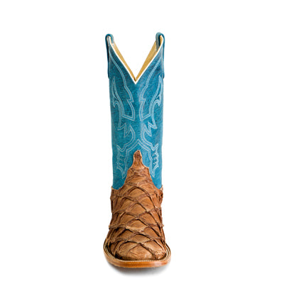 Anderson Bean S3017 Men's Cigar Matte Big Bass Western Boots, Blue Top, Wide Toe, Hybrid Sole