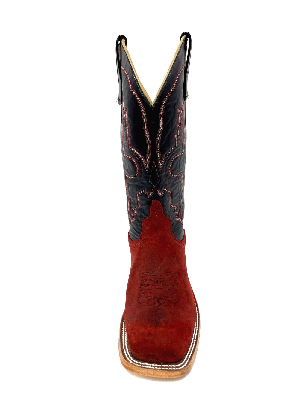 ANDERSON BEAN 329896 WOMEN'S HOT RED WAXY KUDU COWBOY BOOT