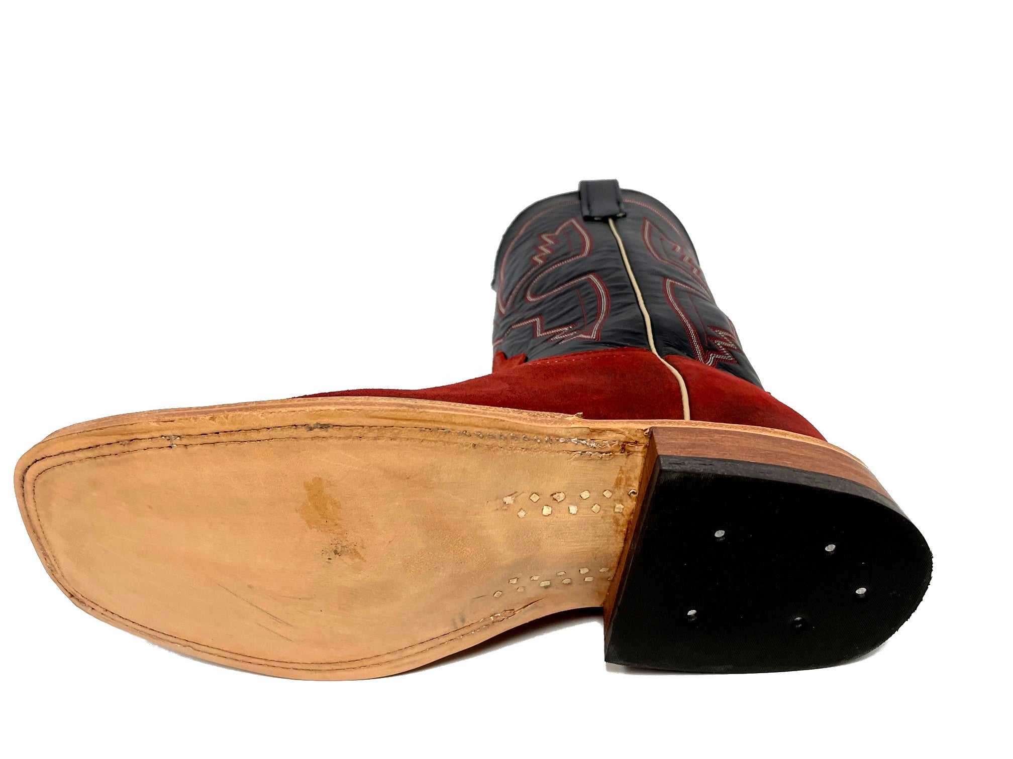 ANDERSON BEAN 329896 WOMEN'S HOT RED WAXY KUDU COWBOY BOOT