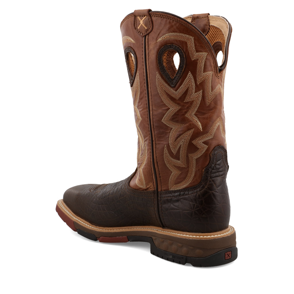 Twisted X MXBAW02 Men's Waterproof Western Work Boots - Alloy Toe, Tan Full-Grain Leather