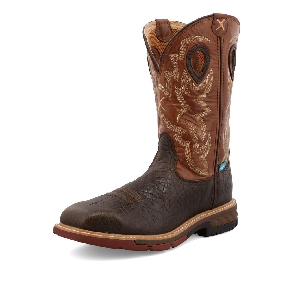 Twisted X MXBAW02 Men's Waterproof Western Work Boots - Alloy Toe, Tan Full-Grain Leather