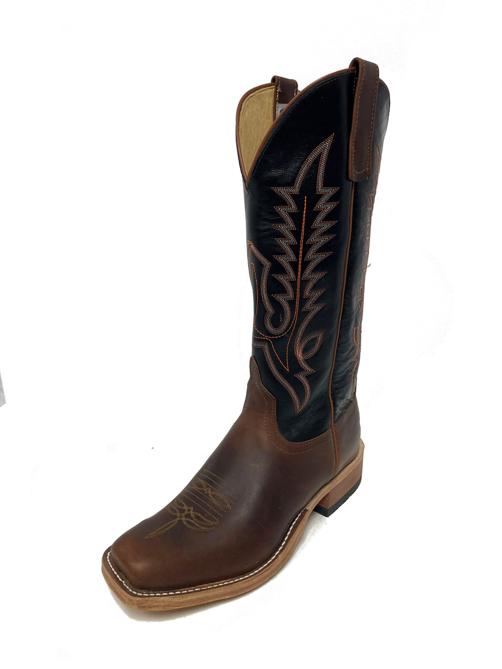 Anderson Bean 329748 Men's Leather Special Cowboy Boots  14" Black Glove Top, Cowboy Toe, AB Heel