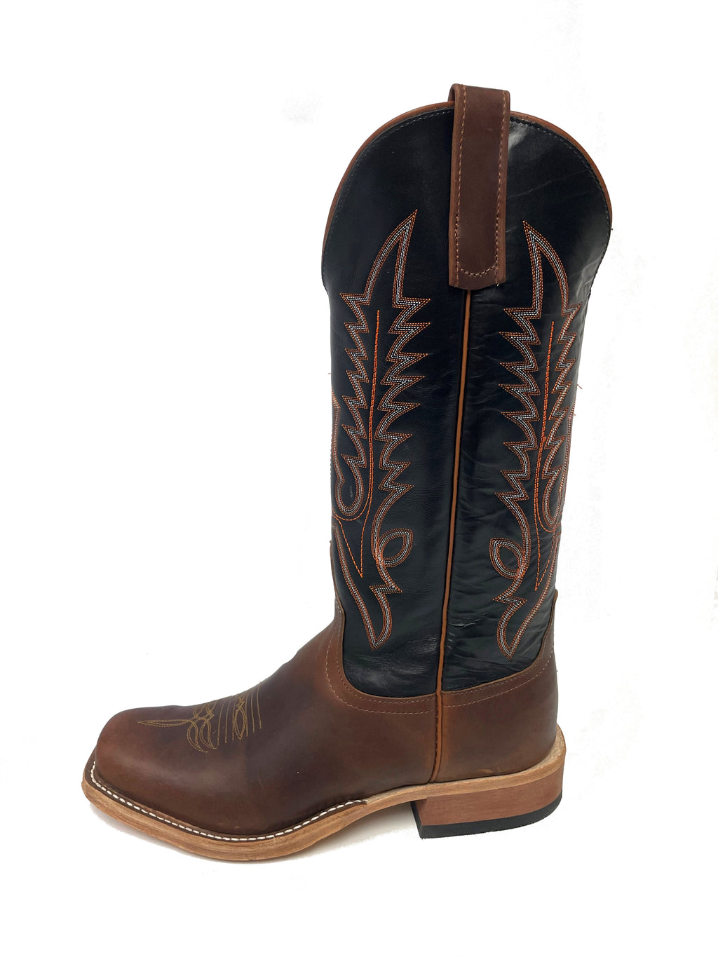 Anderson Bean 329748 Men's Leather Special Cowboy Boots  14" Black Glove Top, Cowboy Toe, AB Heel