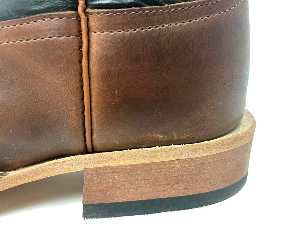 Anderson Bean 329748 Men's Leather Special Cowboy Boots  14" Black Glove Top, Cowboy Toe, AB Heel