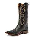 Rios of Mercedes R9019 Men's Black Caiman Belly & Black Calf Cowboy Boots - Wide Square Toe