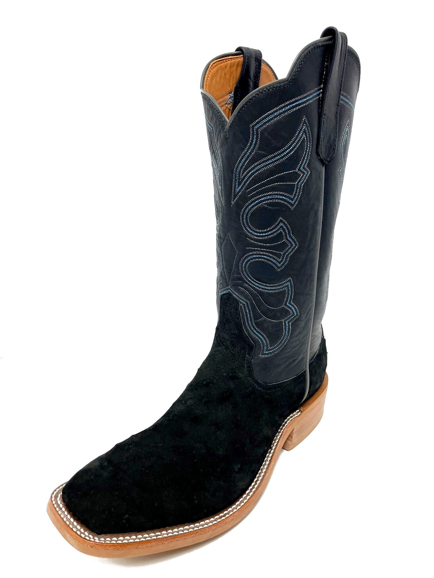 Rios of Mercedes Black Suede Full Quill Ostrich