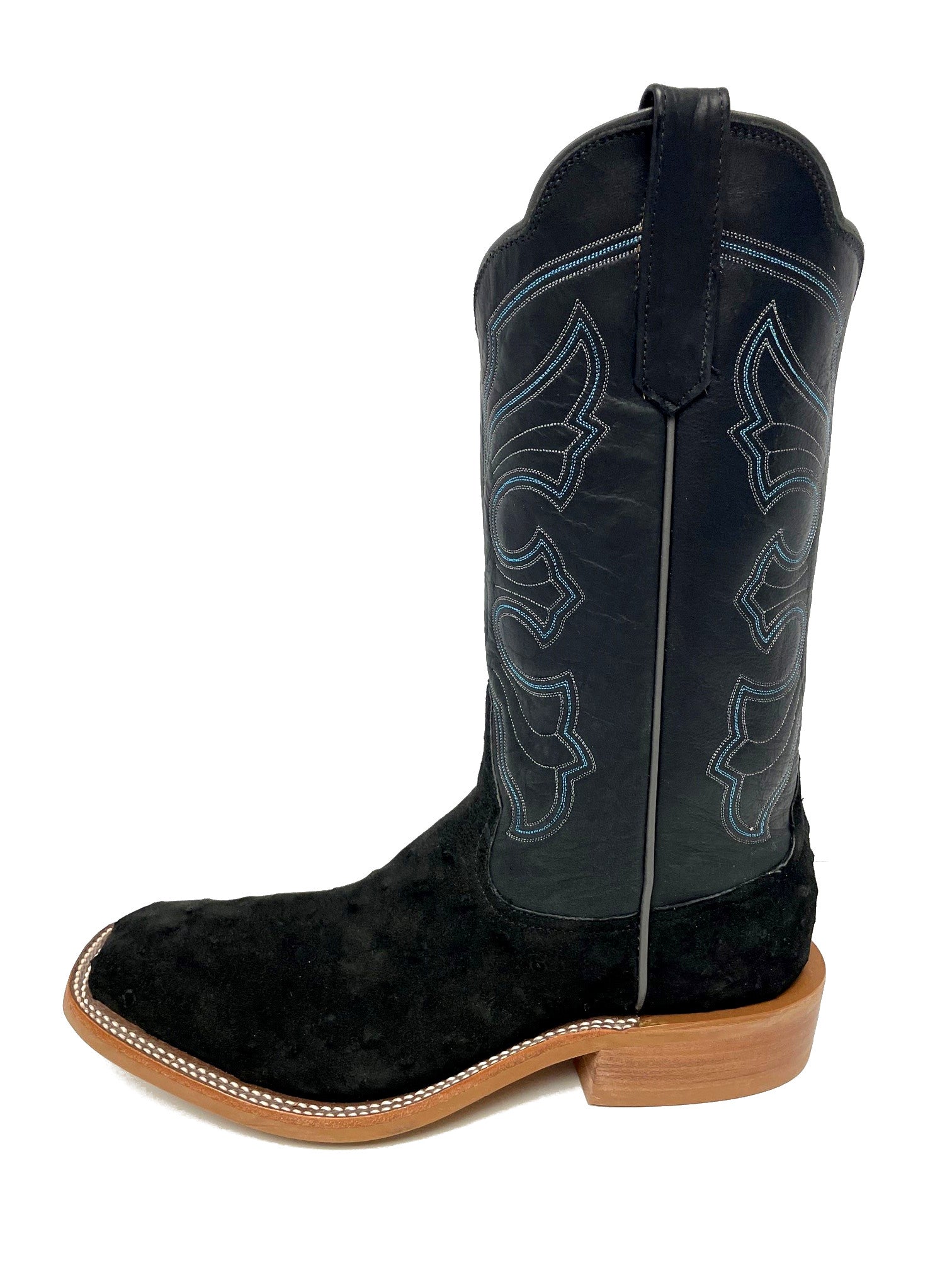 Rios of Mercedes Black Suede Full Quill Ostrich