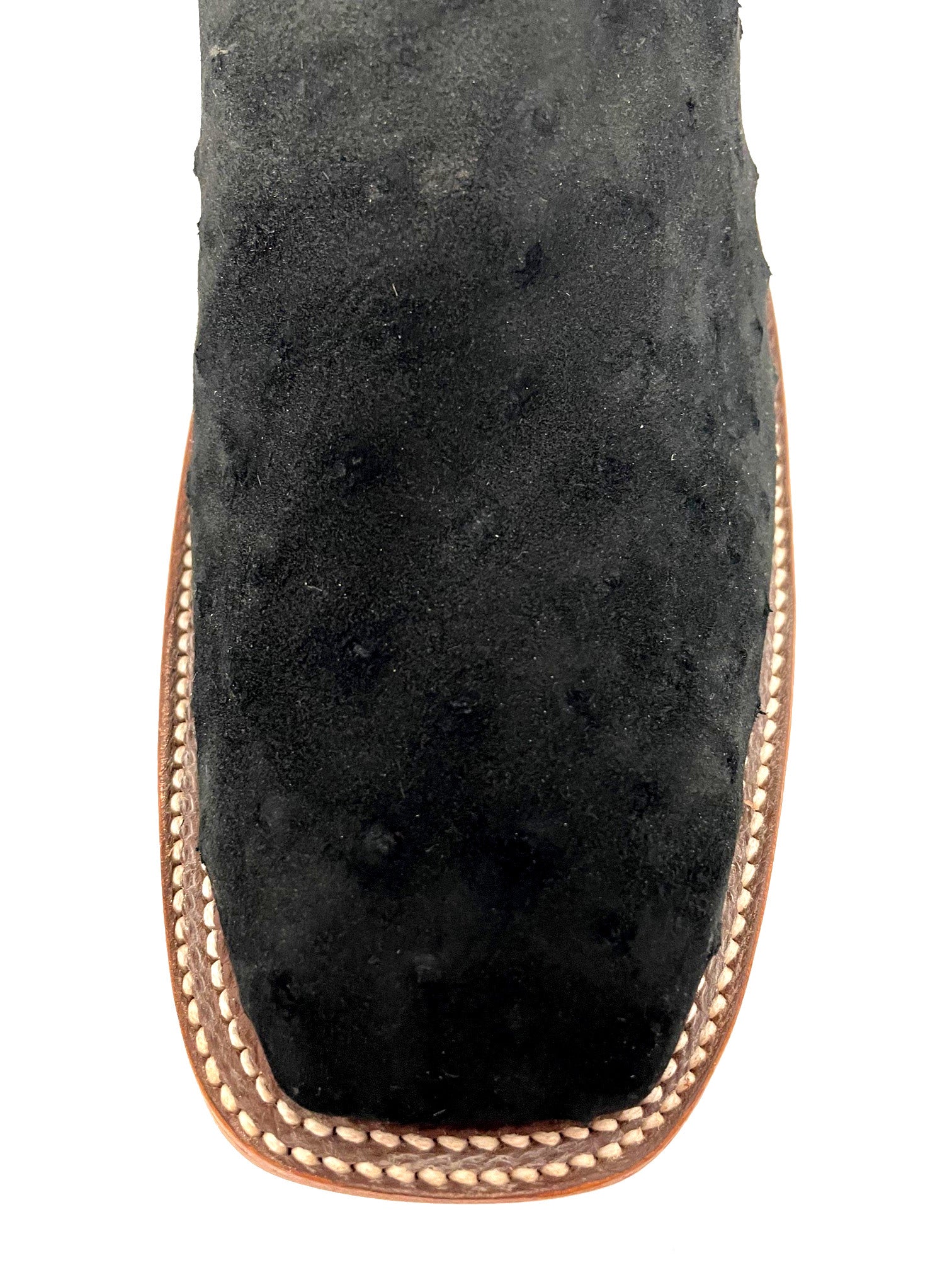 Rios of Mercedes Black Suede Full Quill Ostrich