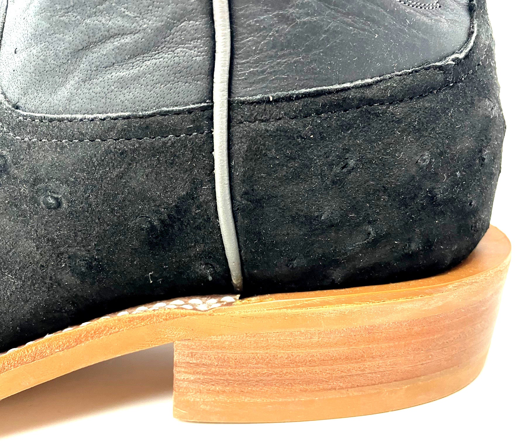 Rios of Mercedes Black Suede Full Quill Ostrich