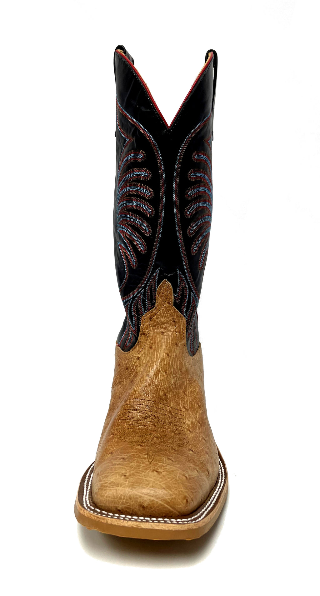 ANDERSON BEAN 331012 WOMEN'S RUM BROWN GLAZED OSTRICH COWBOY BOOT