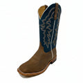 Horse Power HP1836 Men's Pecan Barking Iron Cowboy Boots - Sugared Blue Jeans Leather Shaft