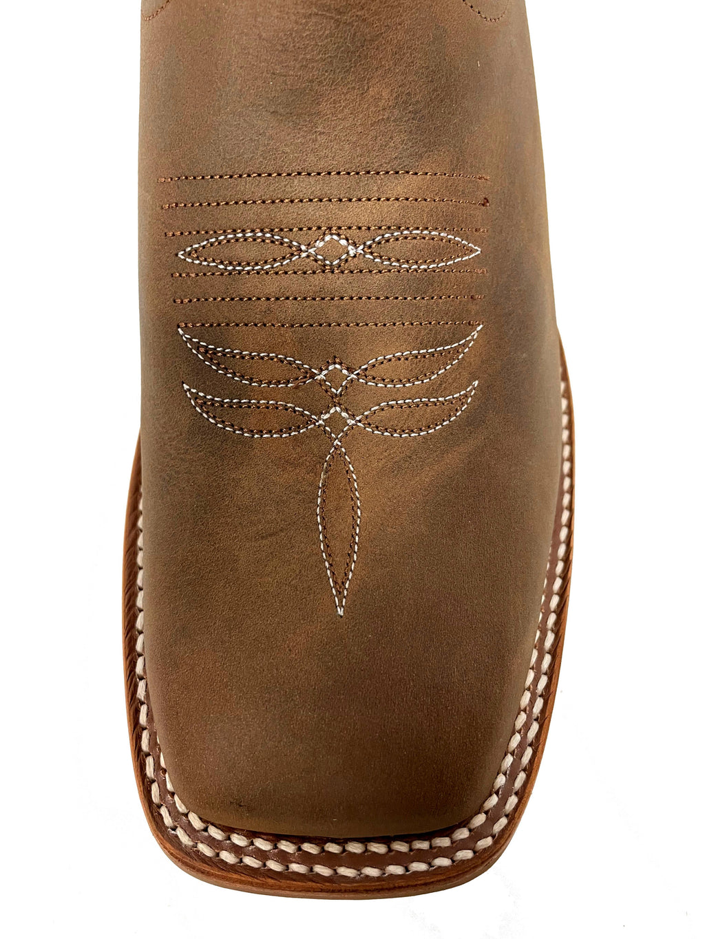 Horse Power HP1836 Men's Pecan Barking Iron Cowboy Boots - Sugared Blue Jeans Leather Shaft