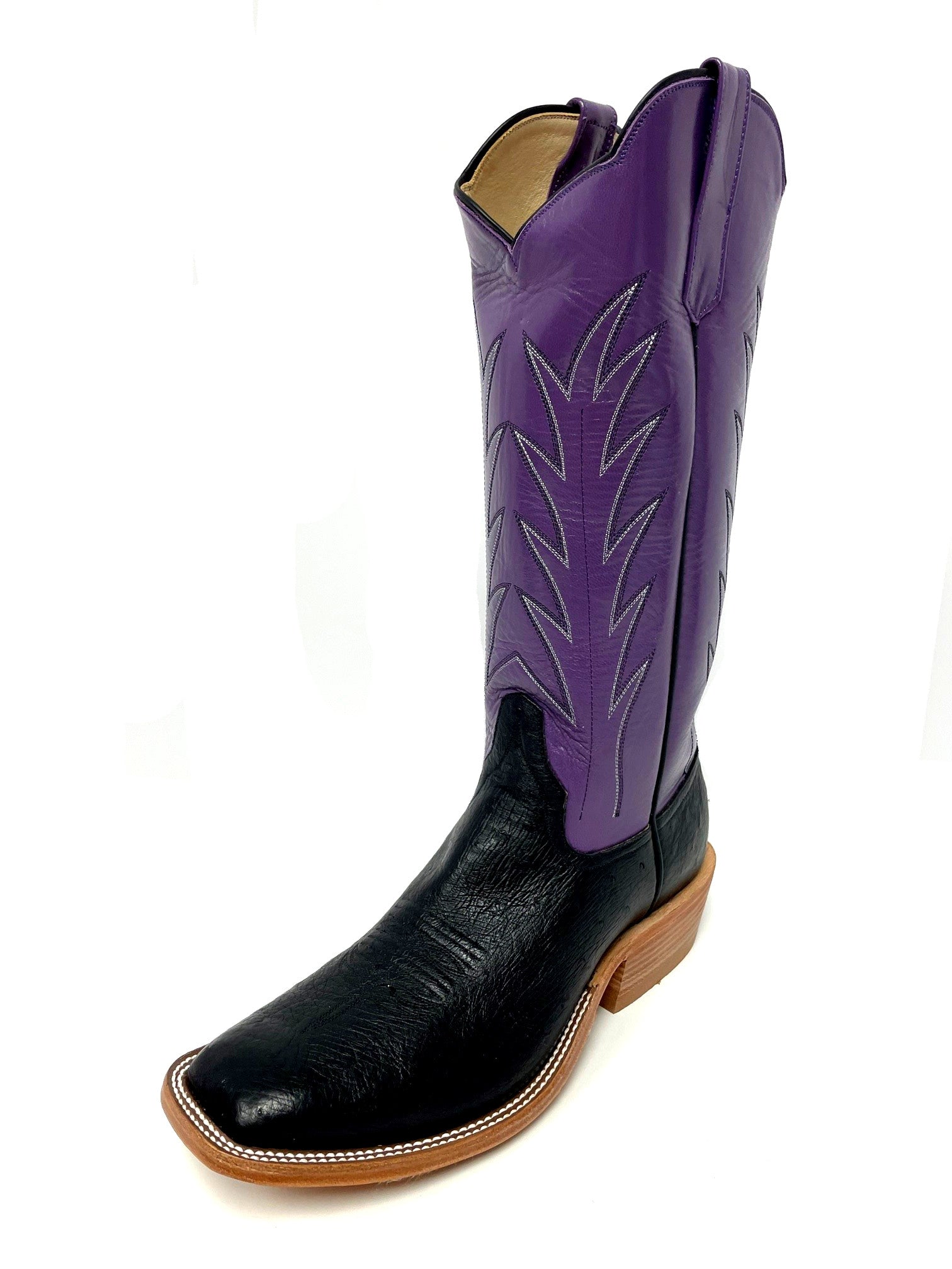 Rios of Mercedes Black & Purple Smooth Ostrich