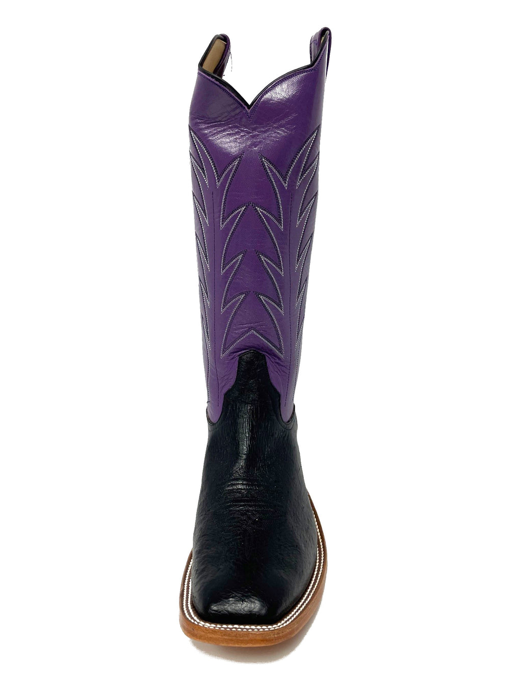 Rios of Mercedes Black & Purple Smooth Ostrich