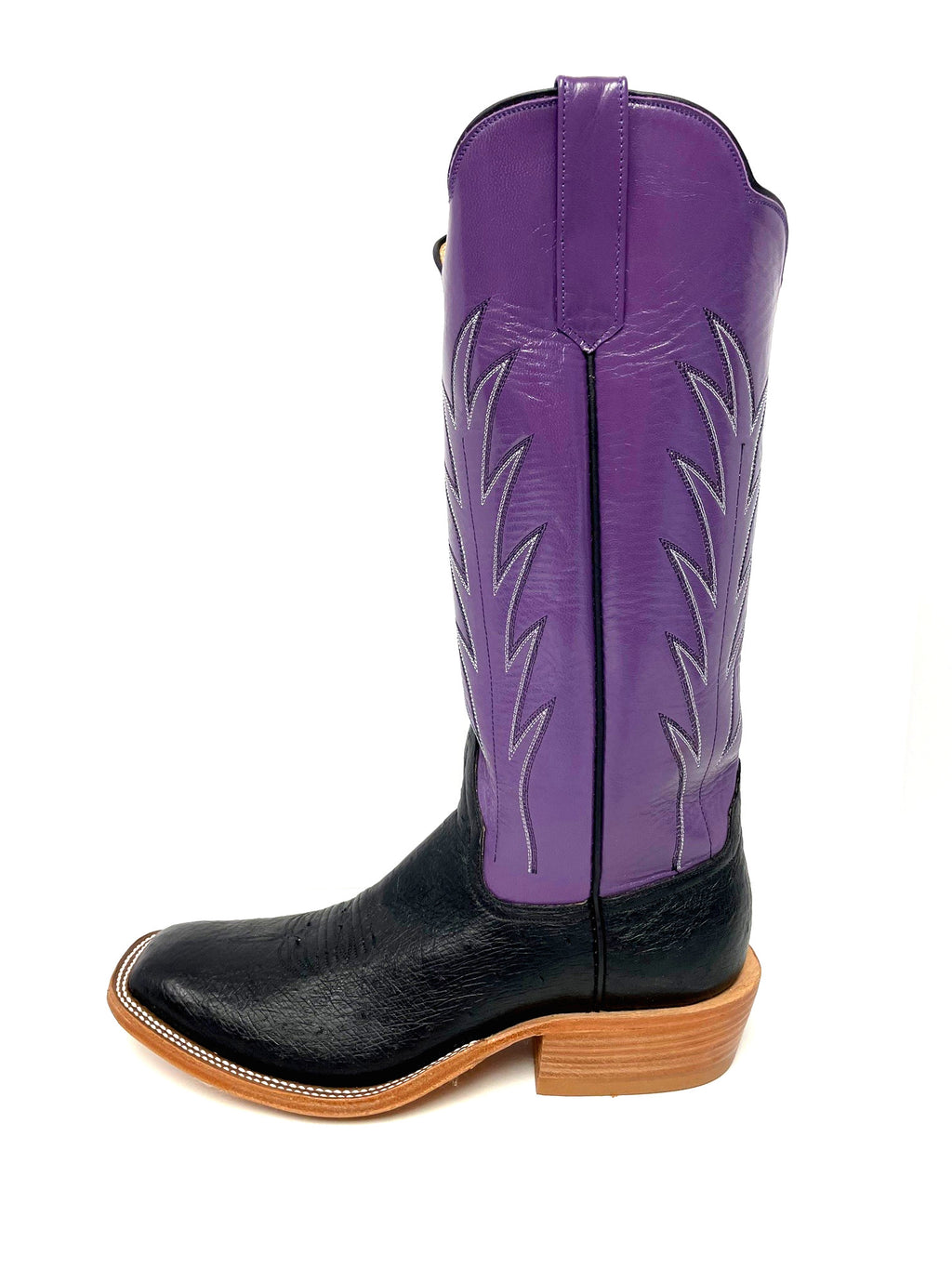 Rios of Mercedes Black & Purple Smooth Ostrich